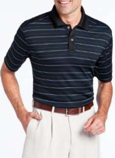   Callaway Mens Simple Stripe Performance Dry Fit Golf Club Polo Shirt
