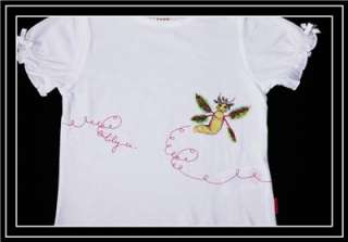   Boutique Girls White Tjada Fly With Me Top Tee Shirt ~ 86   24m NWT