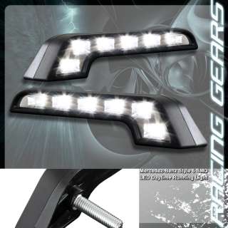 Benz Style White 6 LED L Shaped Daytime Running Lights DRL Mercedes 
