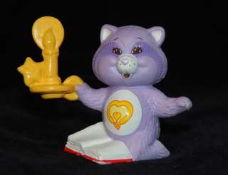 Vintage BRIGHT HEART RACCOON Care Bear Cousin PVC Toy MINI Figure 