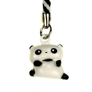 PANDA BELL CHARM Cell Mobil Phone Strap Brass Toy NEW  