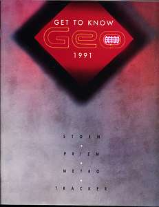 1991 Geo Sales Brochure 54 PAGE Storm Tracker Metro  