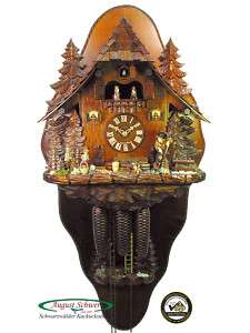 Black Forest Cuckoo Clock 8 Day The Witch Cottage NEW  