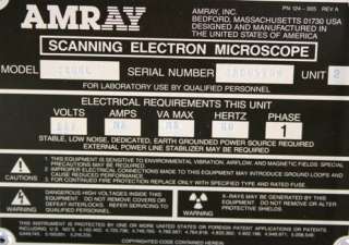Amray Scanning Electron Microscope SEM 3800L Intel WORK  