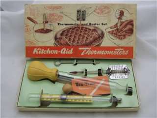 Vintage Chaney Kitchen Aid Thermometer Baster Set  