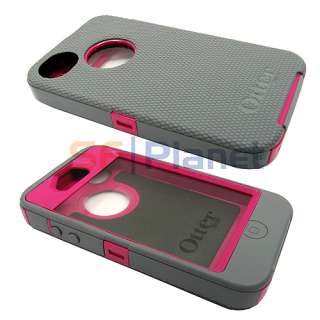 OtterBox Defender Case Cover for Apple iPhone 4S 4 THERMAL PINK & GREY 