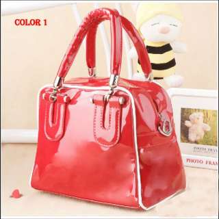   Patent Leather Handbag Wrist Bag Messenger Bag 4 colors #965  