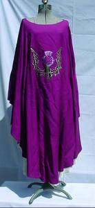   Priest Chasuble Vestment Embroidered Reversible Thistle & Flower
