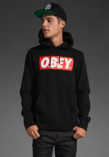 OBEY The Box Pullover Hoodie in Black  