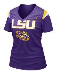 LSU Tigers Womens Purple Nike 2011 Football Replica T Shirt 