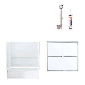 Sterling Plumbing Advantage 60 in. x 30 in. x 72 in. Bathtub Kit with 