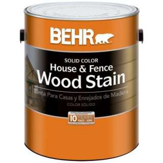 BEHR 1 Gal. Deep Base Solid Color House & Fence Wood Stain 03001 at 