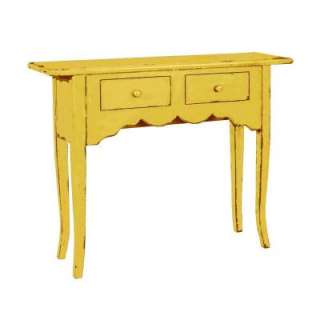Home Decorators Collection Emily Antique Yellow Console Table 