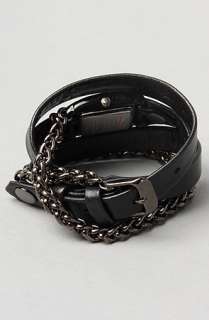 La Mer The Motor Chain Watch in Gun and Black  Karmaloop   Global 