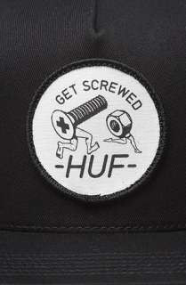 HUF The Get Screwed Snapback Cap in Black  Karmaloop   Global 