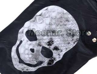 Skull Pattern PU Leather Women Hobo Purse Handbag Shoulder Totes Bag 