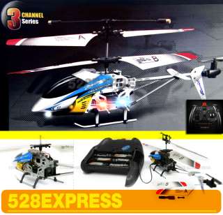 METAL 3 Ch RC Remote Control Mini Helicopter Blue 335  