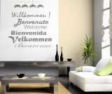 Wandtattoo Willkommen 2 ( Benvenuto, Welcome, Bienvenida, Velkommen 