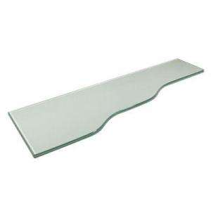 Vincenza Strada 8 in. x 24 in. Clear Glass Shelf with 24 in. Silver 