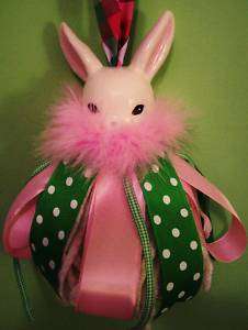 Whimsical Bunny Rabbit Tassel Pink and Green Nursery  