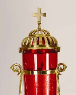 Votive candle, sanctuary lamp heat shield, smoke cap  