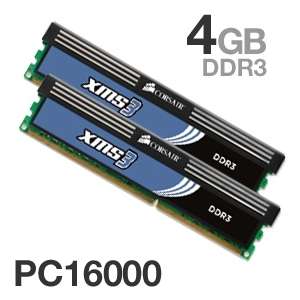 Corsair CMX4GX3M2A2000C9 XMS 4GB Dual Channel DDR3 RAM   2000MHz 