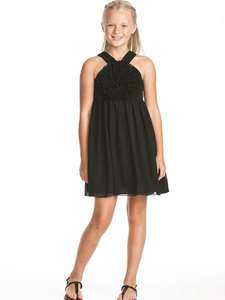 US Angels Blush Black Spring Party Dress Sizes 7 12  