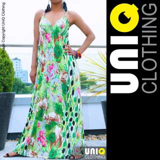 UNIQ P4 A Lange Womens/Damen MAXI Sommer Kleid/DRESS  
