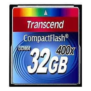 Transcend   Flash memory card   32 GB   400x   CompactFlash at 