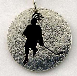 Hockey Kokopelli petroglyph necklace