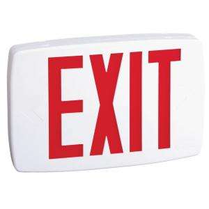 Lithonia Lighting Quantum Polycarbonate Red LED Emergency Exit Sign 