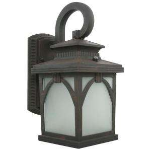 Efficient Lighting Rustic Outdoor Wall Lantern in Victorian Bronze 