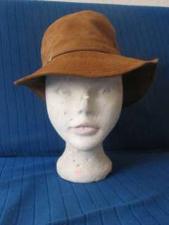 Mode der 60er 70er, Damen Hut aus Wildleder Hippiezeit Rarität in 