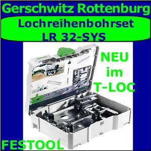 FESTOOL Lochreihen   Bohr  Set, LR 32   SYS Nr. 583291  