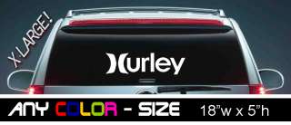 18in BIG XL Hurley Logo skateboarding car Decal/Sticker  