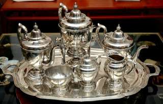   Sanborns Mexico Sterling Silver Samovar Tea & Coffee Set circa 1950