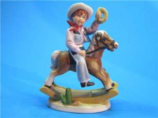 Cowboy Figurine Toddler Rocking Horse Reco Cake Topper  