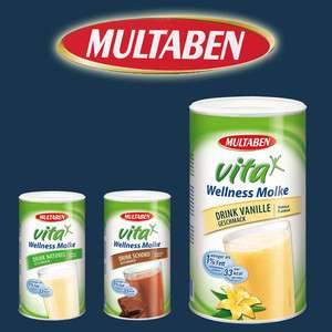 96€/1Kg Multaben Vita Wellness Molke Drink 3x 750  