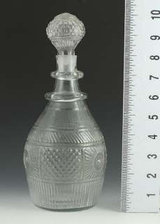 1780s ANTIQUE CLASSICAL GLASS DECANTER W/ STOPPER  