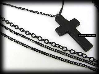 vb HOMME Chain Cross Funky Rock Necklace Black RARE MoD  