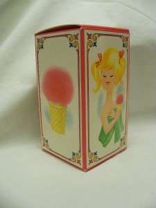 Vintage AVON Miss Lollypop Ice Cream Cone Powder Puff and Perfumed 