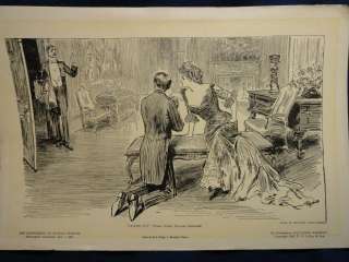 Charles Dana Gibson print Called Out Printed July, 1906. Measures 