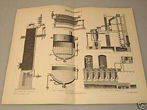 Stich Zucker Herstellung Gewinnung I 1890 Original  