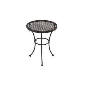 Wrought Iron 16 in. Round Patio Side Table D3929 TS 