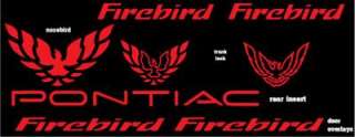 93+ Pontiac FireBird COMBO Decals Graphics Kit RED  