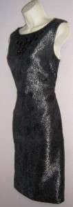 ELIZA J Black Silver Beaded Cocktail Dress 10 10P NEW  