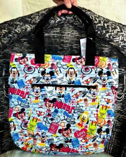Disney Mickey Mouse Nerds Pattern Tote Bag NEW  