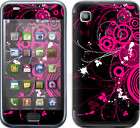 Handy Skin  PINK FLORAL Samsung i9000 Galaxy Sticker