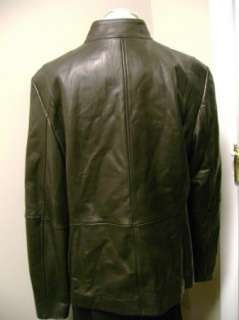 Nautica Black Mandarin Collar Leather Scuba Jacket XL NWT  
