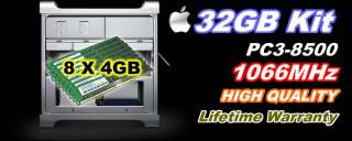   KIT DDR3 ECC UDIMM 1066MHz Apple Mac Pro 8 Core 0846923004578  
